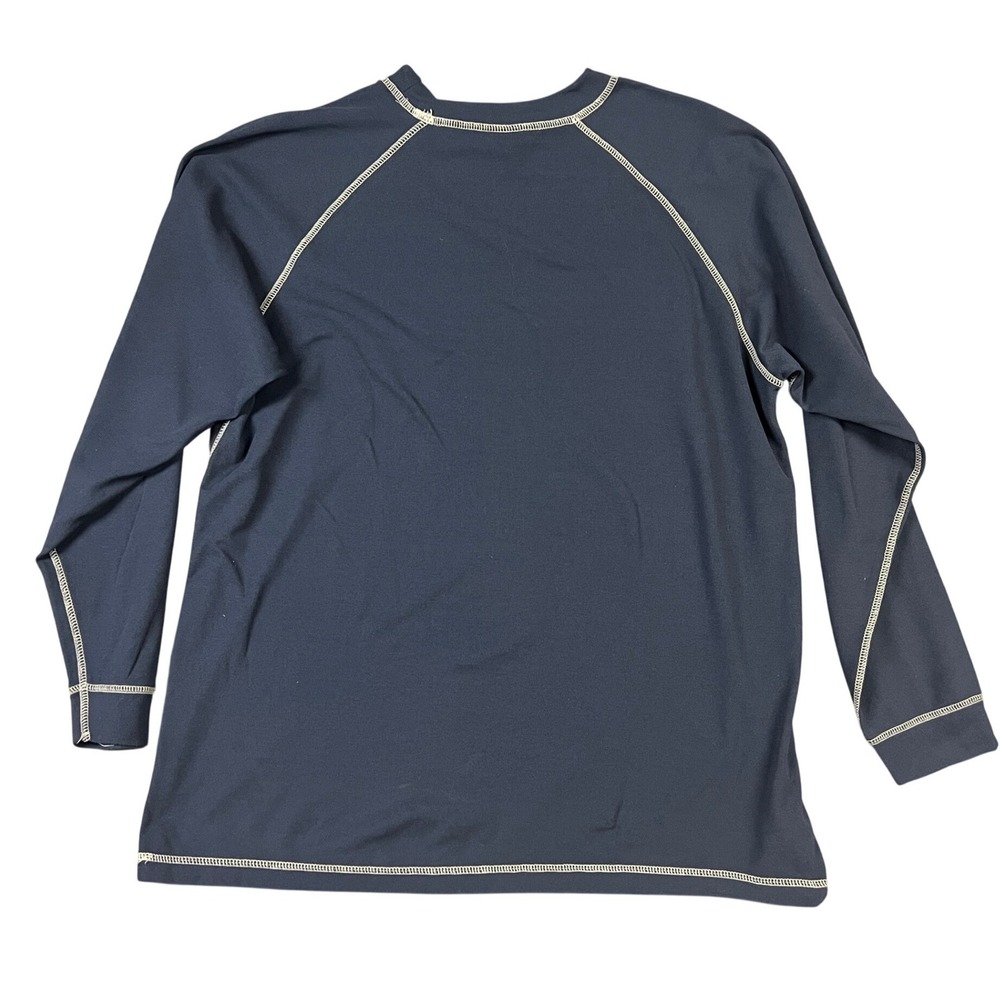 Majestic Notre Dame Fighting Irish Shirt Mens Large Navy Long Sleeve Raglan - Picture 3 of 8